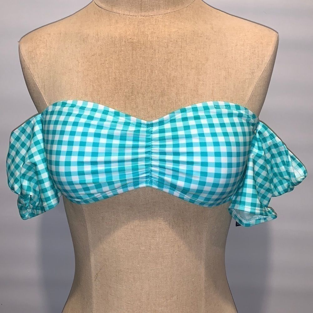 Lauren James Aqua Mist bralette bikini swim top, Medium NWT
